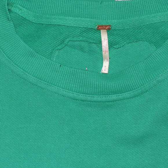 Free People Eleanor Sweatshirt Scoop Neck Heart Stitching Oversized Dress M - Picture 8 of 8